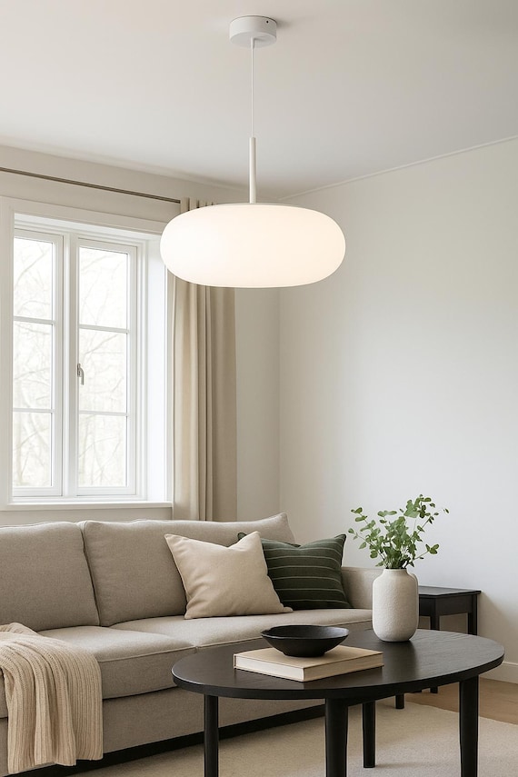 Suspension Design Japandi 50 cm – Éclairage LED Blanc Chaud / Neutre / Froid