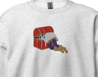 Frieren Besticktes Sweatshirt | Jenseits der Reise Anime Rundhalsausschnitt | Gemütlicher Manga Pullover | Otaku Geschenk