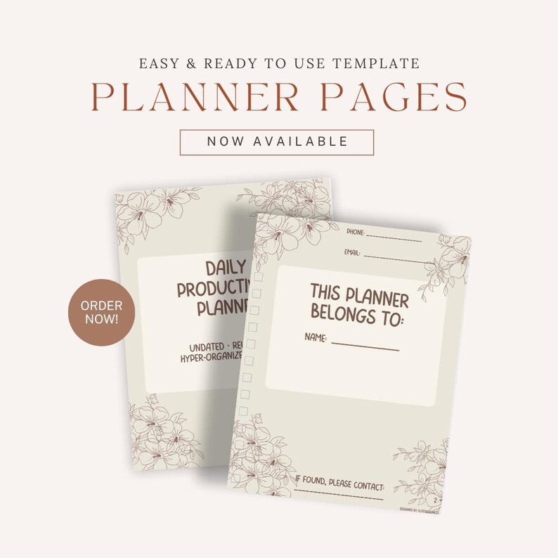 2026 Printable Planner – Digital PDF Organizer, Monthly, Weekly Pages ...