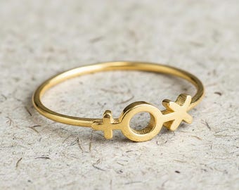 925 Silver Venus Symbol Ring, Female Empowerment Jewelry, Feminist Ring, Minimalist Venus Sign Ring, Gender Symbol Jewelry, Gift for Her,