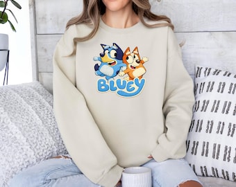 Bluey Sweatshirt, Bluey Characters Hoodie