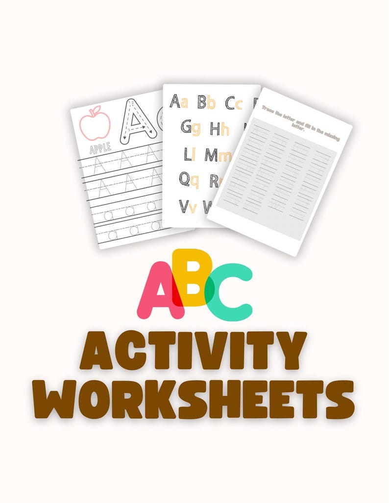 ABC Worksheets, Alphabet Tracing, Letter Matching & Letter Practice ...