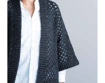 CROCHET PATTERN - Hexa Granny Cardigan Pattern - PDF Instant Download