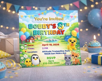 Roblox Adopt Me Pet Party Invitation | Editable Gamer Birthday Invite (Digital Download)