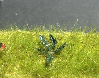 Feuilles de pissenlit à l'échelle 1/35 – Diorama et feuillage miniature de la Seconde Guerre mondiale