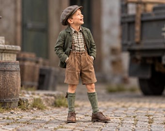 Figurine de diorama en résine à l'échelle 1/35 : Jacob, un garçon allemand de la Seconde Guerre mondiale