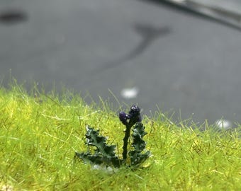 Feuilles de chardon à l'échelle 1/35 – Diorama et feuillage miniature de la Seconde Guerre mondiale
