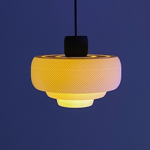 Luciana Pendant Lamp – Modular 3 Layer Design | Modern Textured Lighting | LED Diffuser Light | Elegant Home Decor