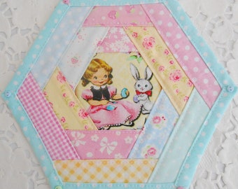 SALE  Easter Fabric Coaster/Mugrug