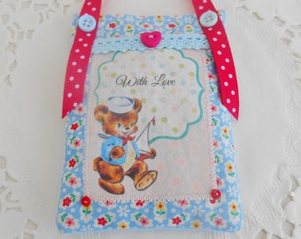 Retro Inspired Lavender Sachet/Hanger/Keepsake