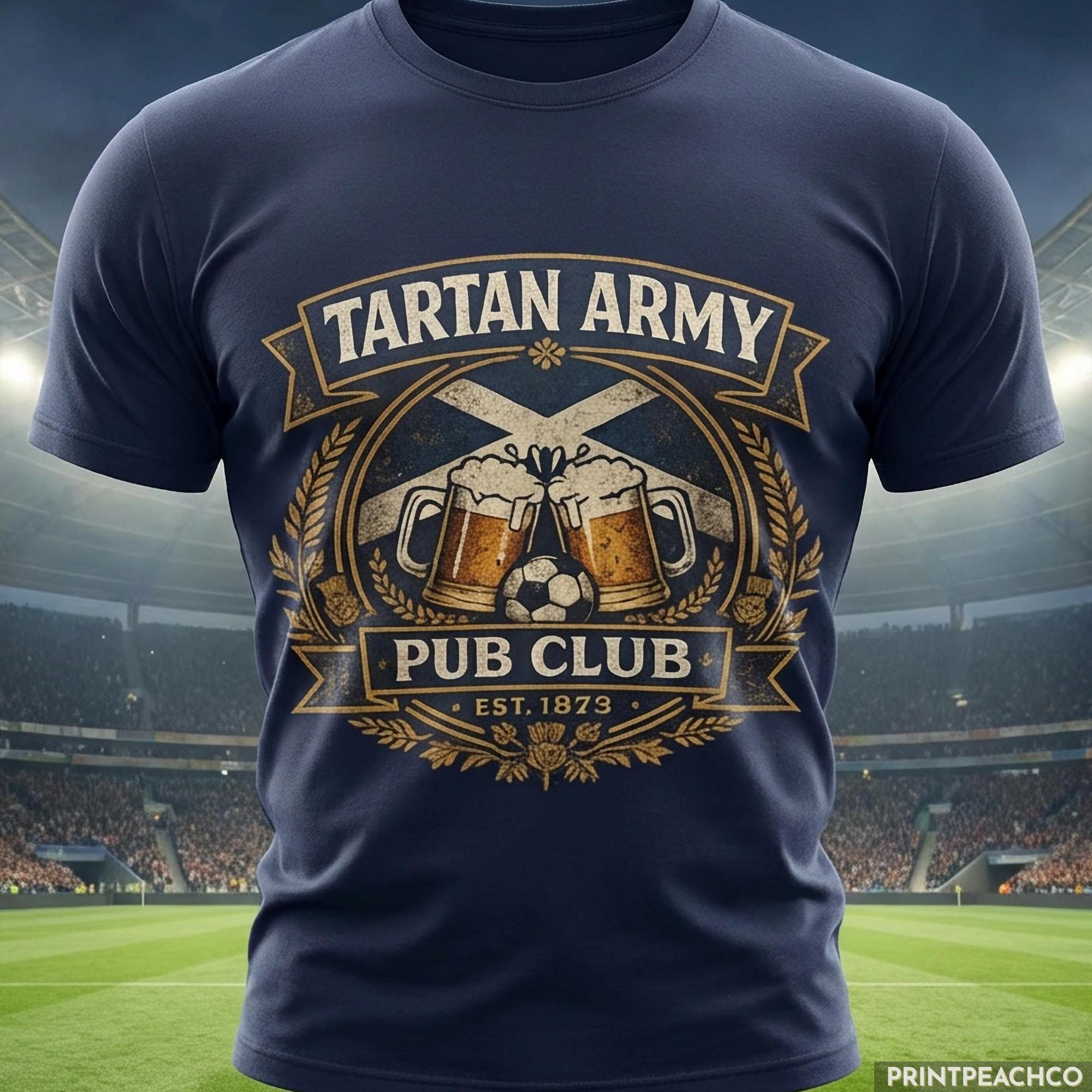 Tartan Army Pub Club football shirt - funny Scotland supporter matchday top