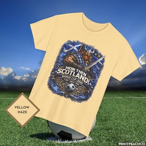 Yellow Scotland World Cup 2026 football supporter tee