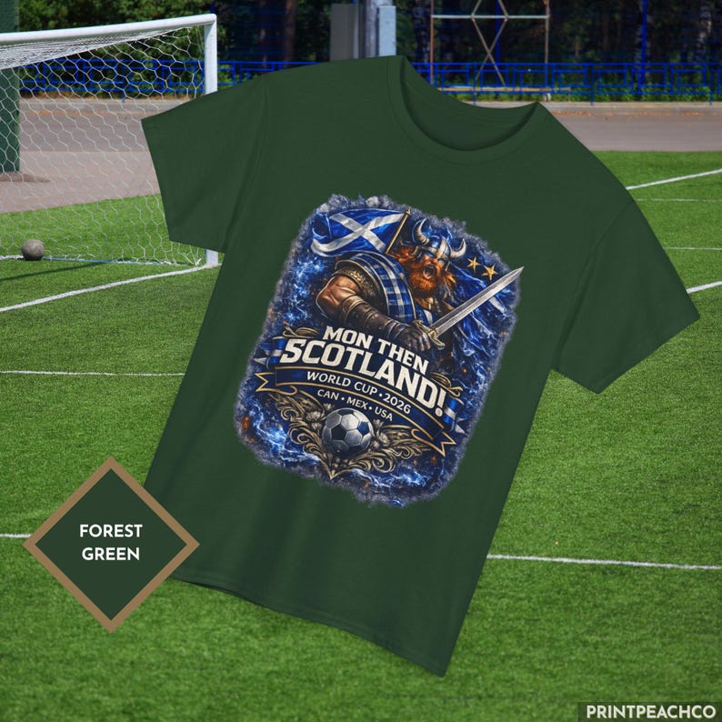 Forest green Scotland World Cup 2026 football supporter shirt