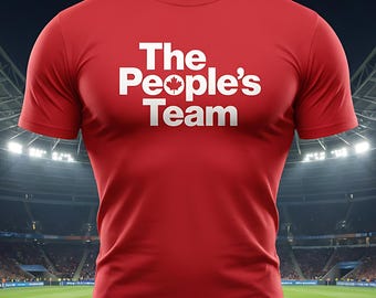 The People's Team Canada Soccer Shirt, World Cup 2026 Minimalist Football Tee, Canadian Fan Top, Mens Womens Supporter T Shirt