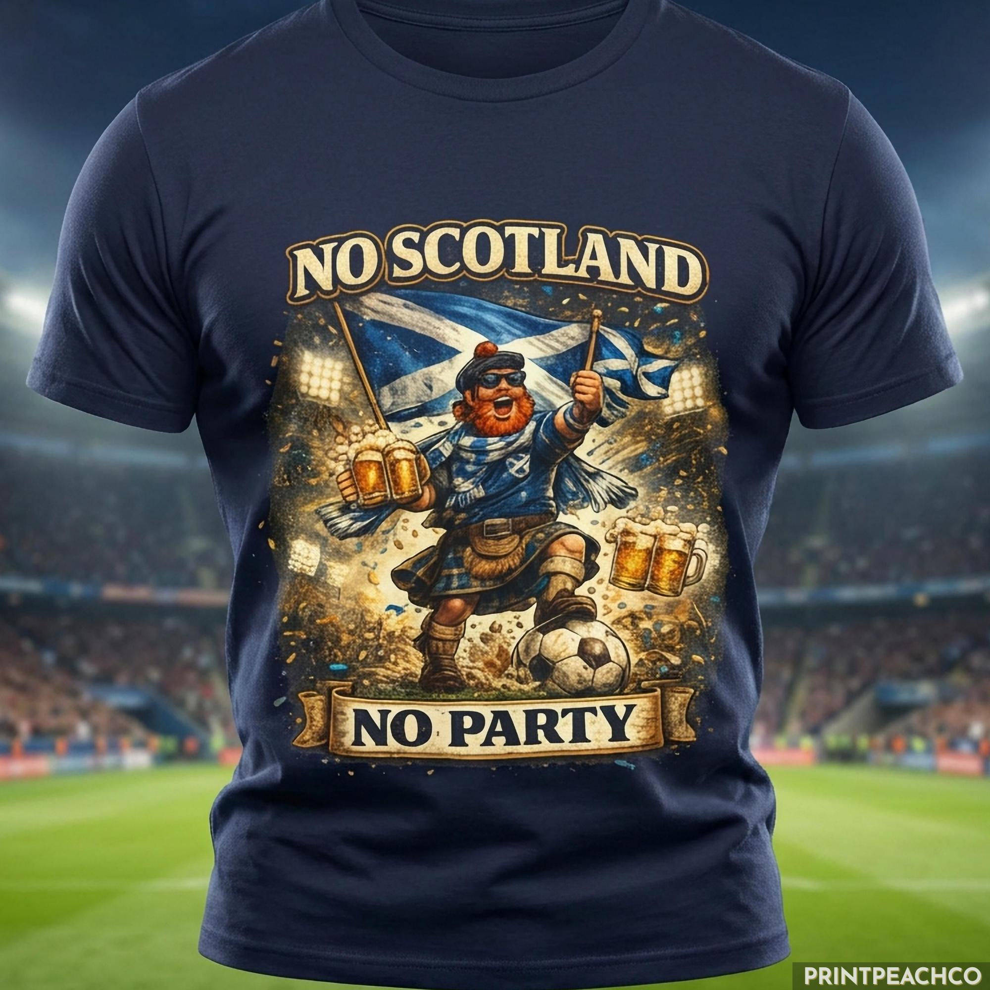 No Scotland No Party funny football chant shirt for Tartan Army fans