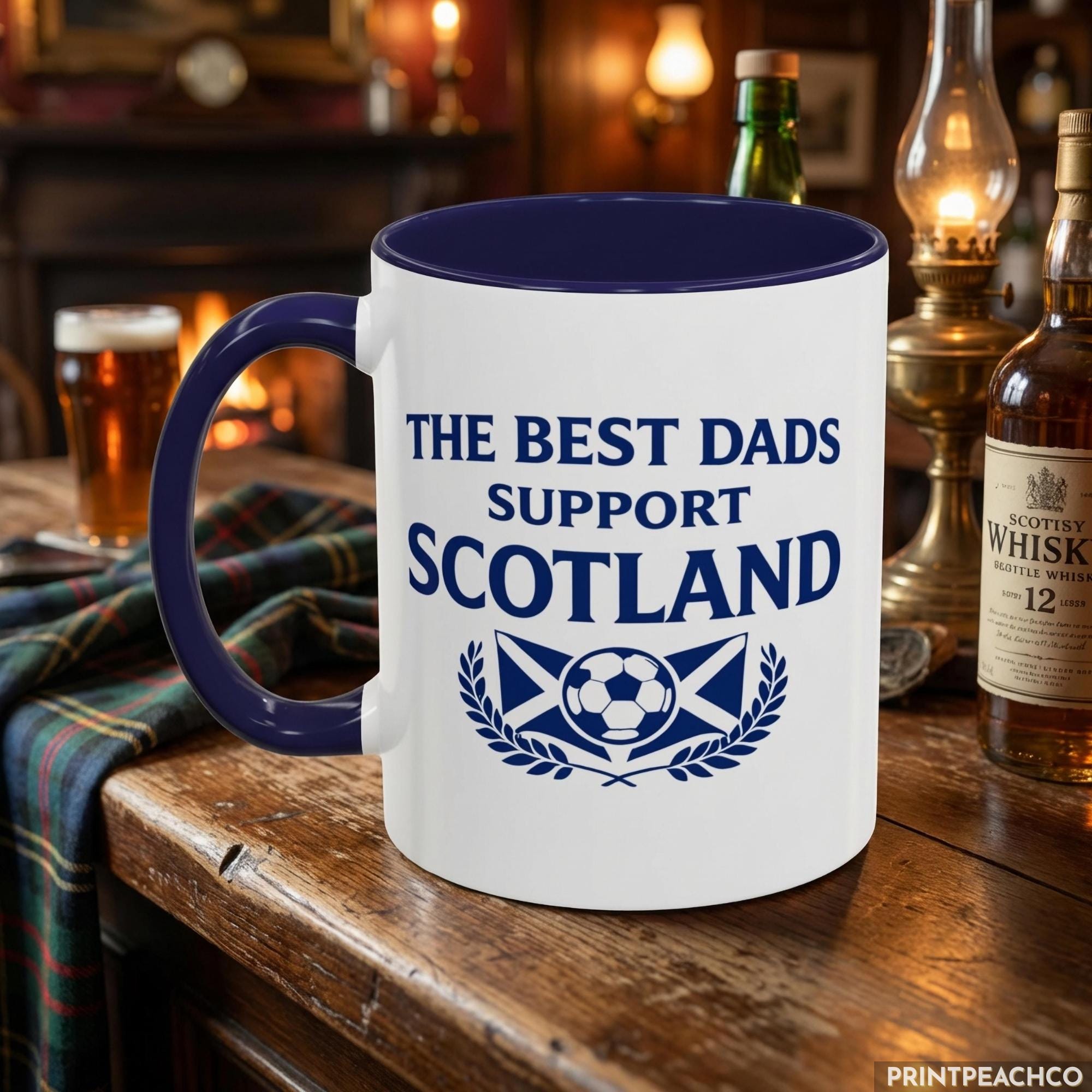 Scotland Football Dad mug from PrintPeachStudioCo Etsy shop