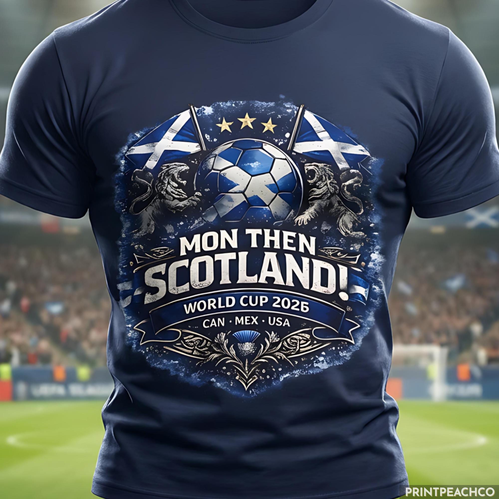Mon Then Scotland T-Shirt - Tartan Army World Cup 2026 fan tee
