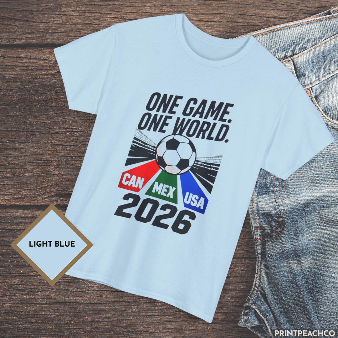 World Cup 2026 Soccer T-shirt, CAN MEX USA, Unisex Football Fan