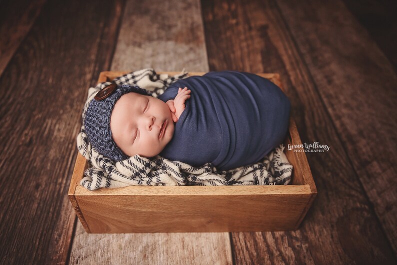 Newborn Photo Outfit Boy Newborn Hat and Wrap Newborn Wrap Etsy