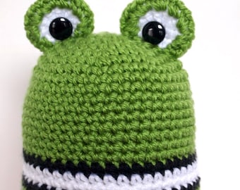 Crochet Frog Beanie Pattern: DIY Newborn Halloween Costume (PDF Pattern)