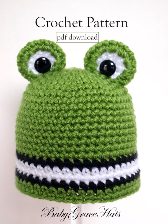Crochet Frog Beanie Pattern: DIY Newborn Halloween Costume (PDF Pattern)