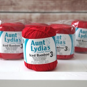 Sparkle Bamboo Crochet Thread: Aunt Lydia's Super Fine Yarn - 100 Yards