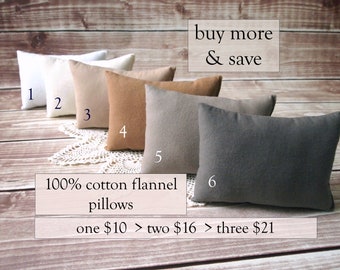 Newborn Photo Prop Pillow: Cotton Flannel Posing Pillow (5.5x8.5")