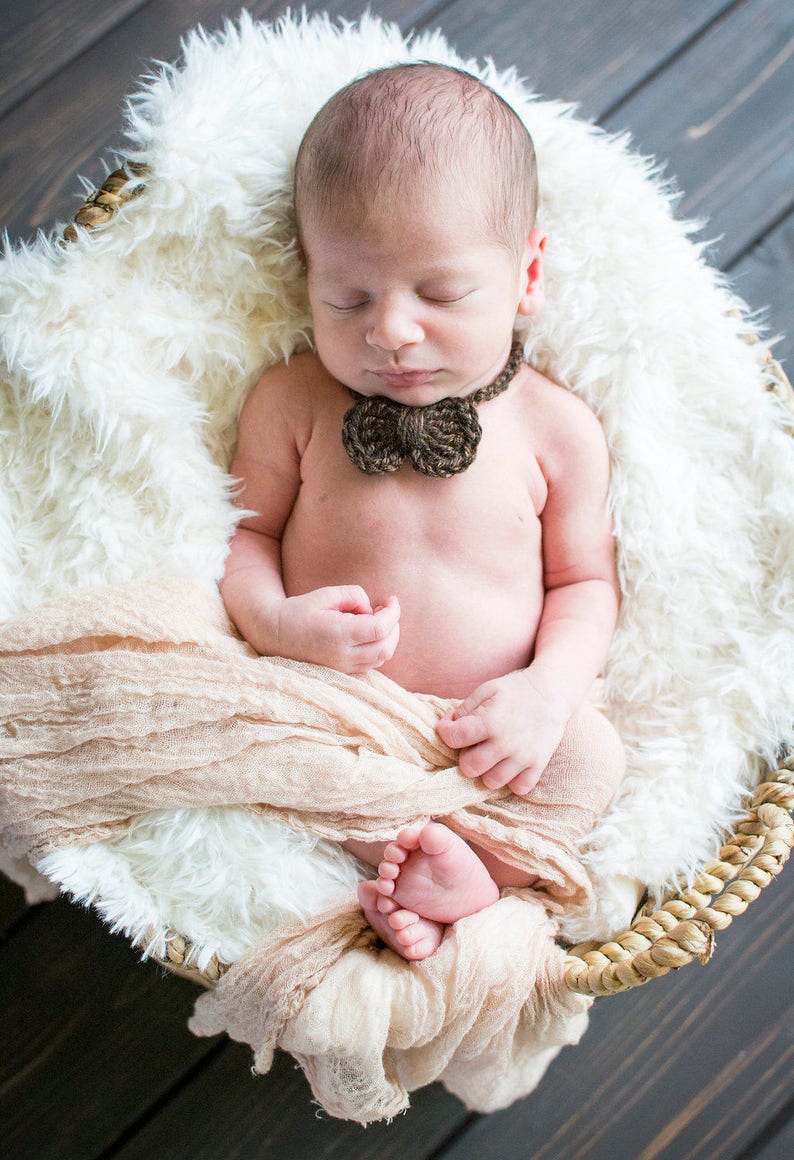 Newborn Bow Tie, Newborn Boy, Newborn Photo Prop, Newborn Bowtie, Photography Props, Baby Bows, Newborn Boy Photo Prop, Crochet Bow Tie image 9