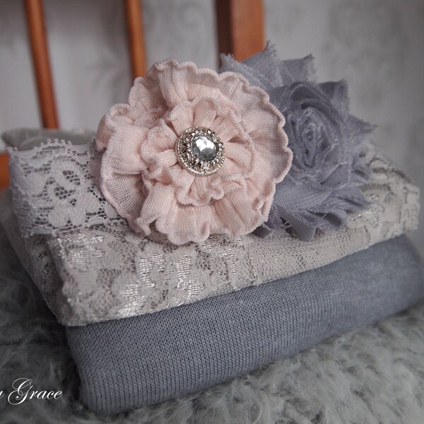 Newborn Girl Photo Outfit, Newborn Headband, Newborn Wraps, Newborn, Photography Props, Newborn Prop Set, Newborn Photo Prop,Newborn Wraps