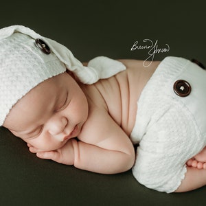 Newborn Boy Photo Outfit, Newborn Props, Newborn Photography Outfit, Newborn Sleepy Hat, Newborn Boy Photography Props, Newborn Photo Prop image 3