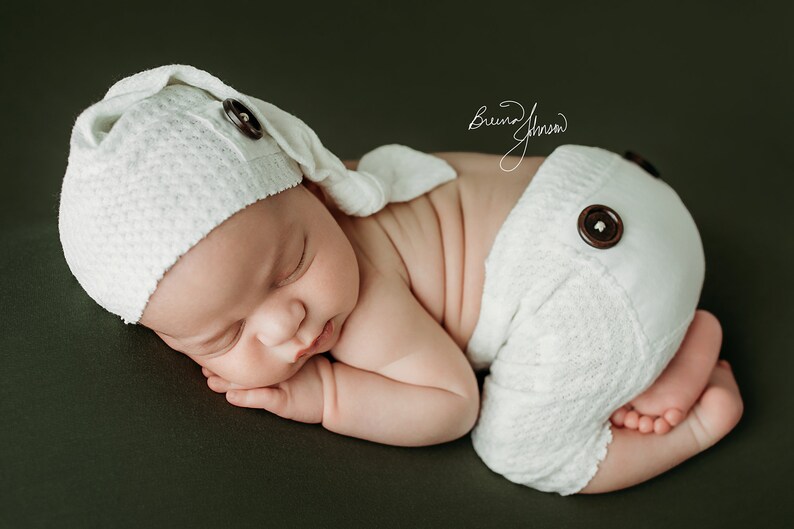 Newborn Boy Photo Outfit, Newborn Props, Newborn Photography Outfit, Newborn Sleepy Hat, Newborn Boy Photography Props, Newborn Photo Prop image 3