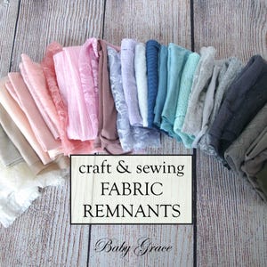 Fabric Remnants Scraps,Fabric Bundle for Doll Clothes Making, Junk Journal or Slow Mindful Stitching
