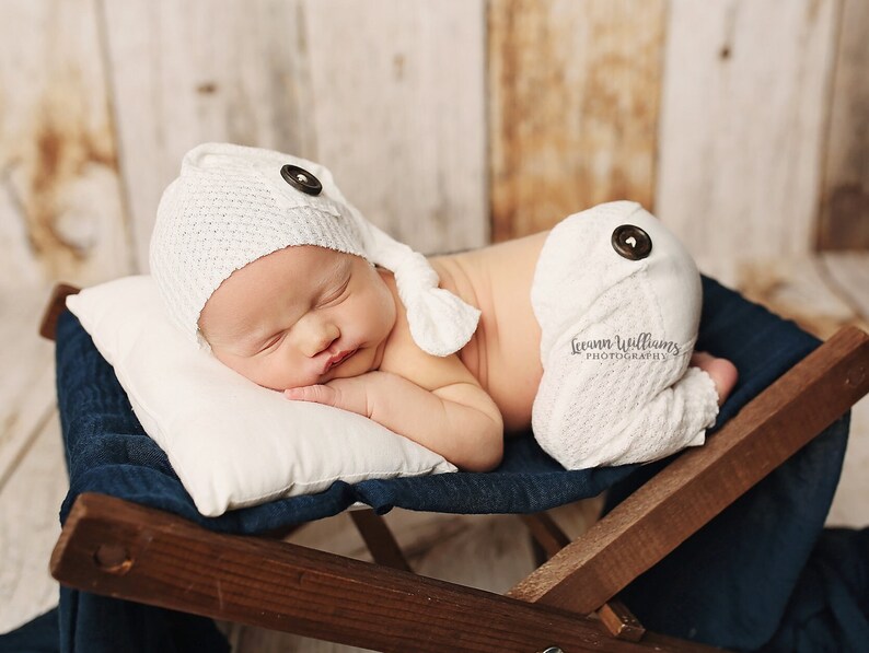 Newborn Boy Photo Outfit, Newborn Props, Newborn Photography Outfit, Newborn Sleepy Hat, Newborn Boy Photography Props, Newborn Photo Prop image 1