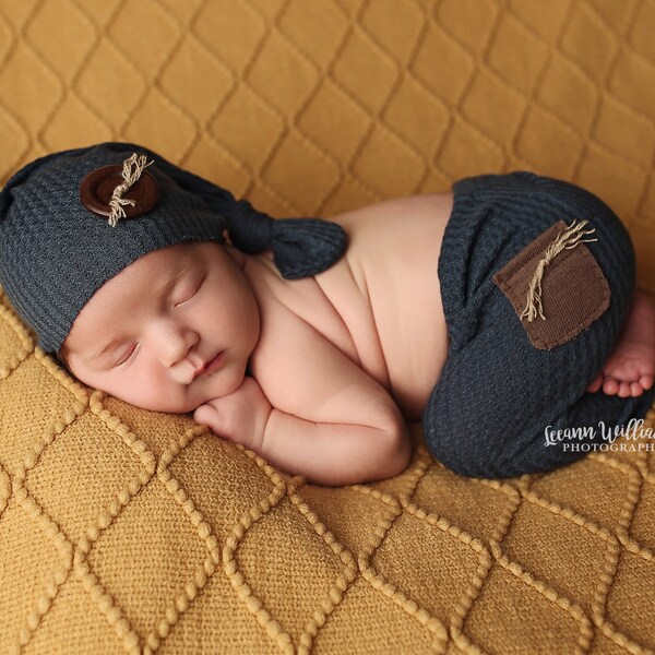 Newborn Photo Outfit, Newborn Pants, Sleepy Hat Set, Newborn Boy Photo Outfit, Photography Props, Newborn Photo Prop, Newborn Photography