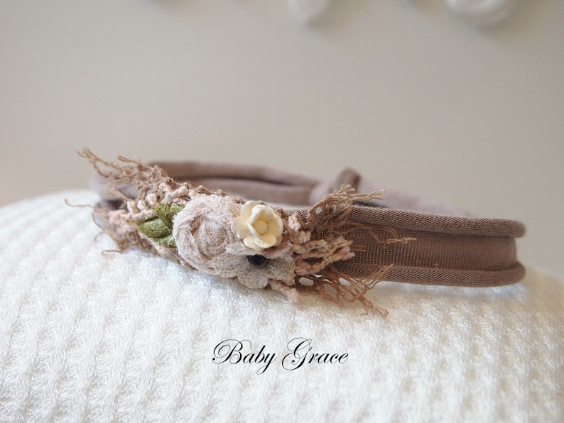 Newborn Prop Headband,Neutral Headbands,Newborn Photography,Newborn Photo Prop,Newborn Headband,Newborn Props, Newborn Tieback,Headband Set Boho #1