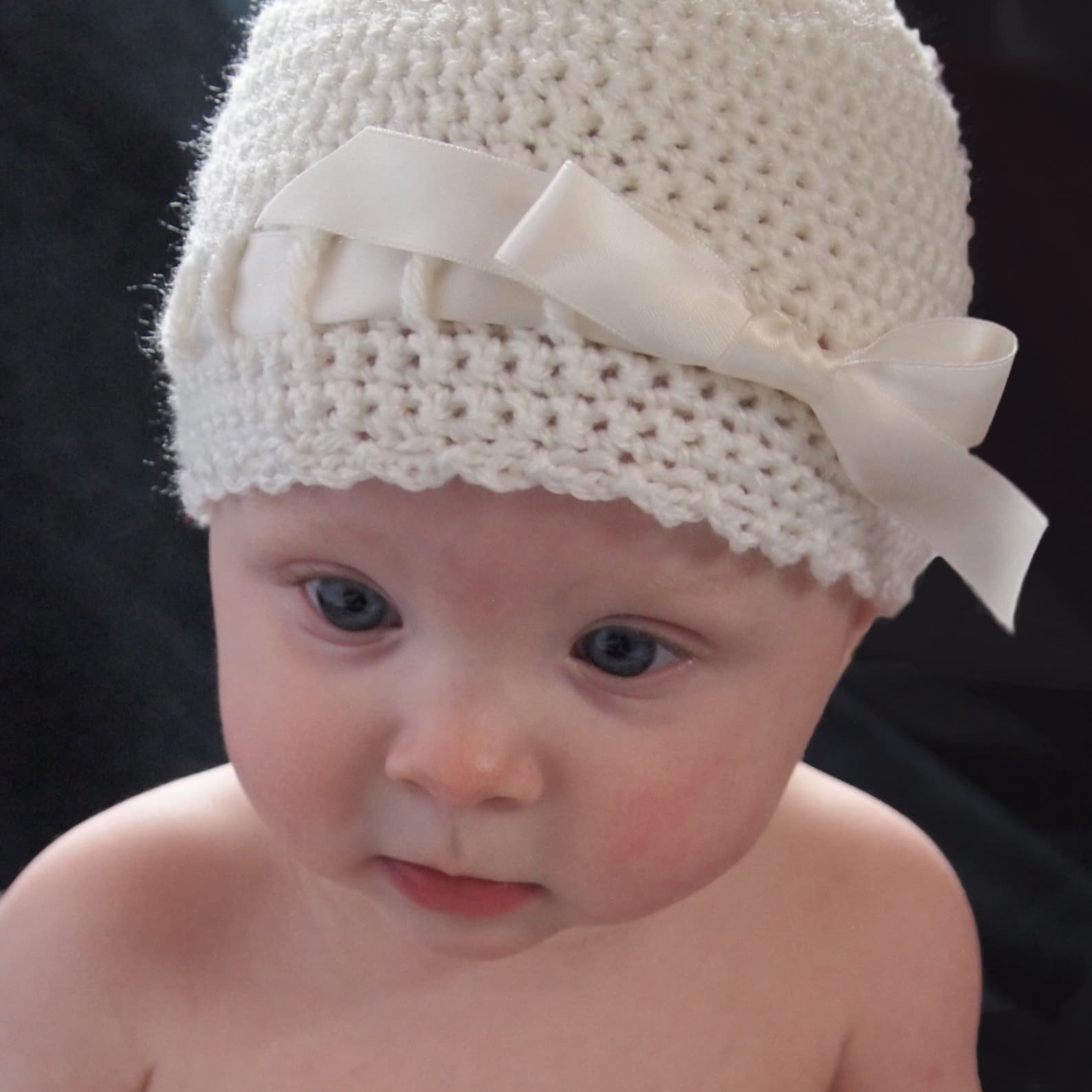 Crochet Baby Hat Newborn Bow Hat Newborn Crochet Hat Etsy