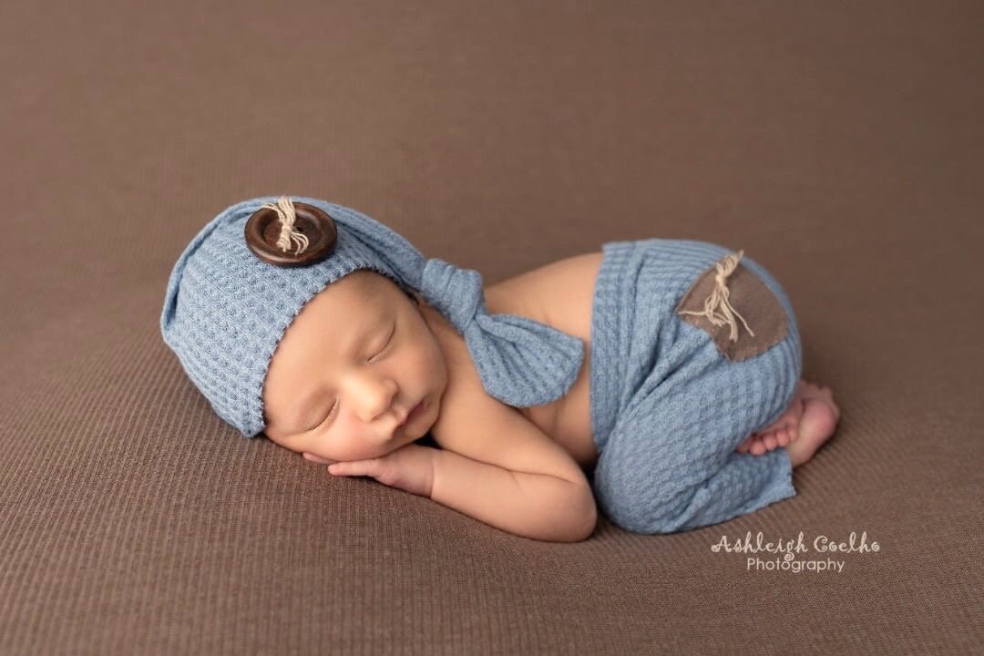 Blue Newborn Boy Photo Outfit Newborn Photo Prop Newborn Etsy