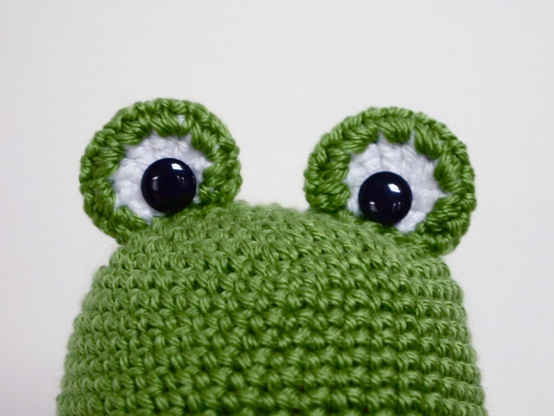 Crochet Frog Beanie Pattern: DIY Newborn Halloween Costume (PDF Pattern) image 8