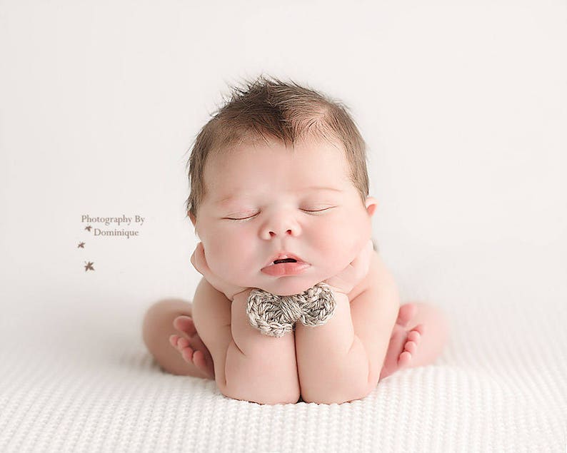 Newborn Bow Tie, Newborn Boy, Newborn Photo Prop, Newborn Bowtie, Photography Props, Baby Bows, Newborn Boy Photo Prop, Crochet Bow Tie image 1