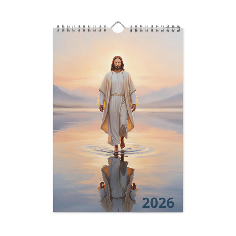 Christian Wall Calendar 2026 | Jesus Wall Art | Religious Gift for ...