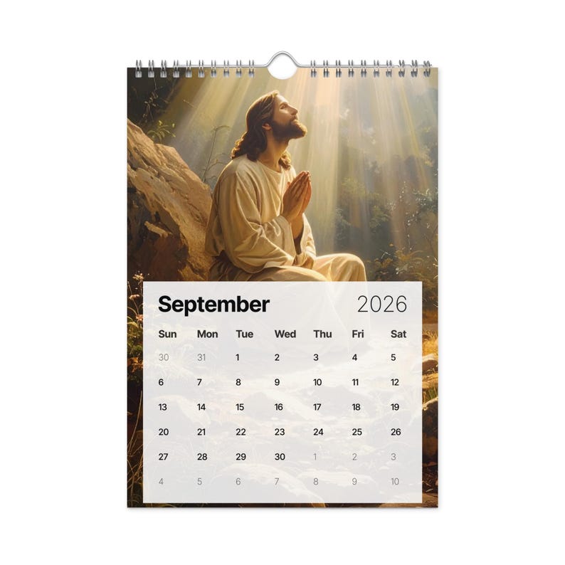 Christian Wall Calendar 2026 | Jesus Wall Art | Religious Gift for ...