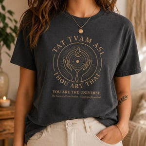 Tat Tvam Asi Shirt, Sanskrit Spiritual Tee, Thou Art That Yoga Shirt, Meditation Gift, Hindu Philosophy Apparel