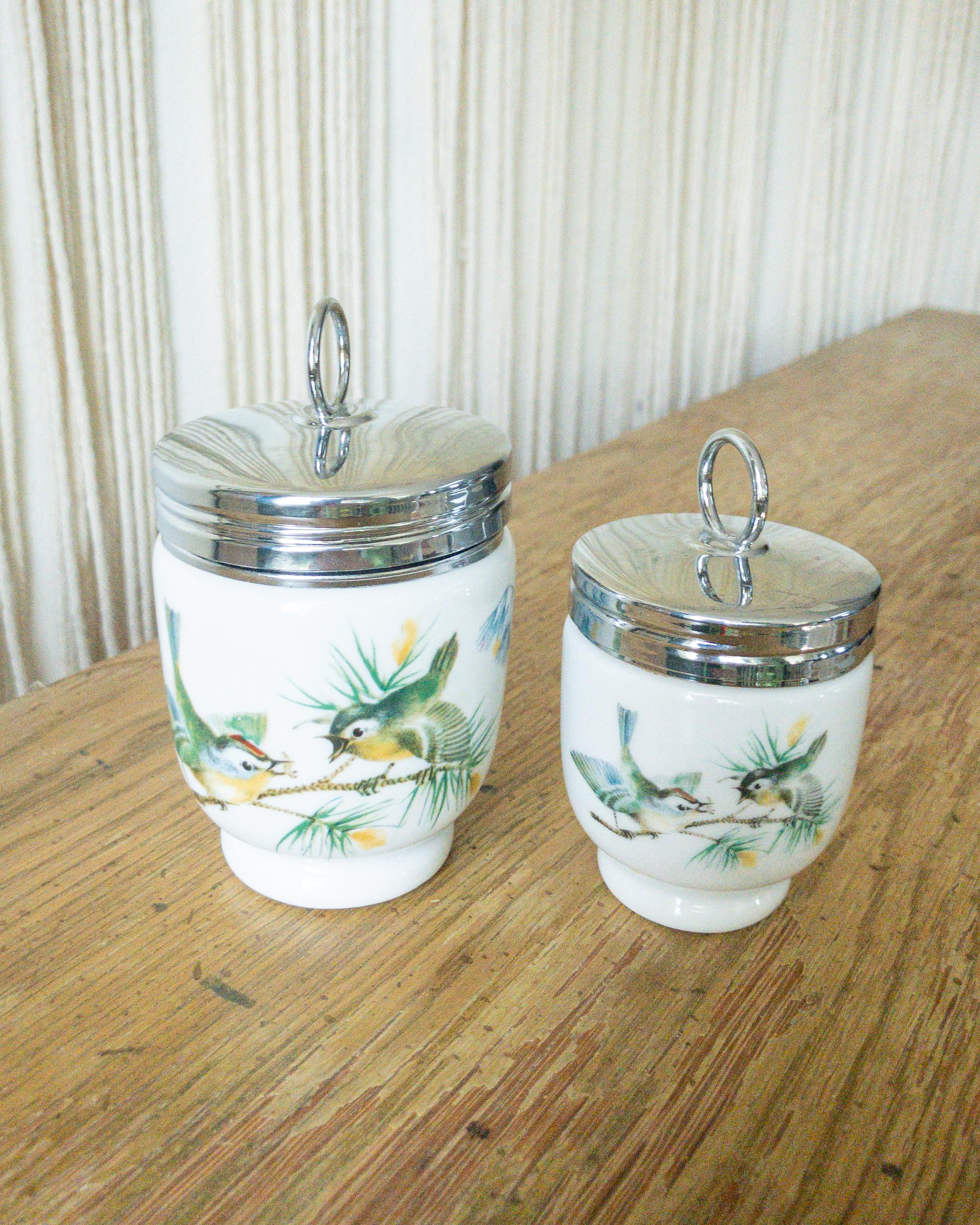 Worcester 陶器　ポーチドエッグ Vintage Royal Worcester porcelain egg coddler with screw on lid