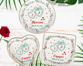 Custom Ring Dish, Wedding Gifts for Couple, Bridal Shower Gift, Wedding Jewelry Dish, Gift for Bride, Engagement Gift