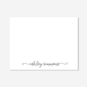 Personalized Swash Name Note Cards: Custom Stationery Set