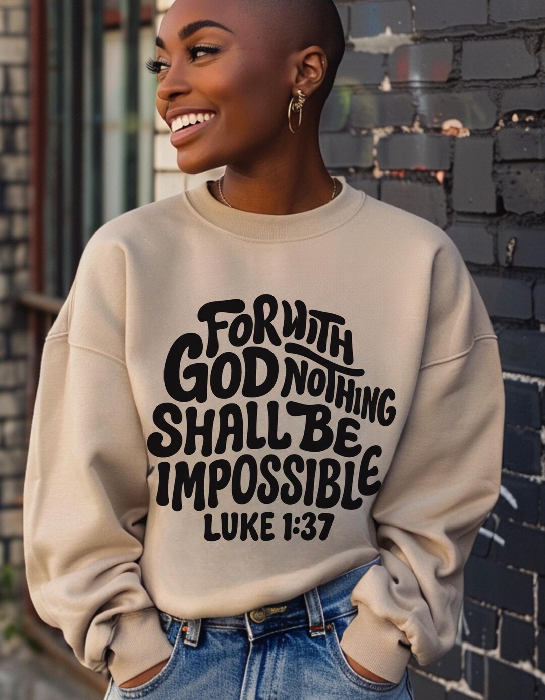 Religious Bible Verse Sweater, Motivational Scripture Gift ...