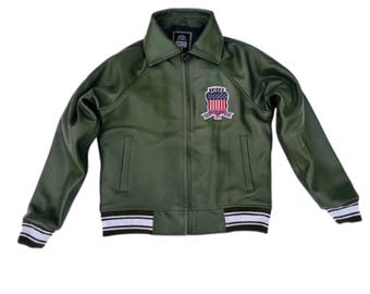 Chaqueta de cuero Avirex U.S.A. Classic Icon en verde