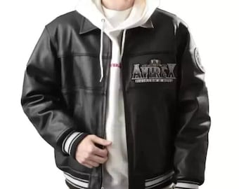Chaqueta bomber de cuero Avirex para hombre, 75.º aniversario – Estilo aviador