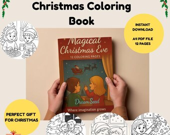 Magical Christmas Eve Coloring Pages for Kids | 12 Printable Holiday Sheets (Digital Download)