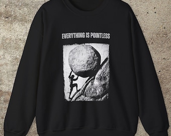 Sisyphus-T-shirt, T-shirt met existentialistische print, T-shirt Philosophus, uniseks grafische top
